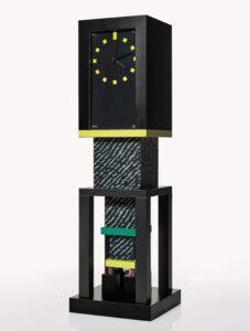 Stolní hodiny METROPOLE CLOCK, design George J. Sowden, 1982.